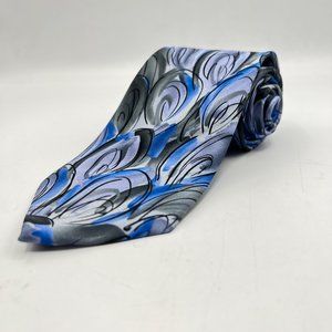 Vintage J Garcia Neck Tie Mens Standard Size Blue Watercolor At The Bunny Fights
